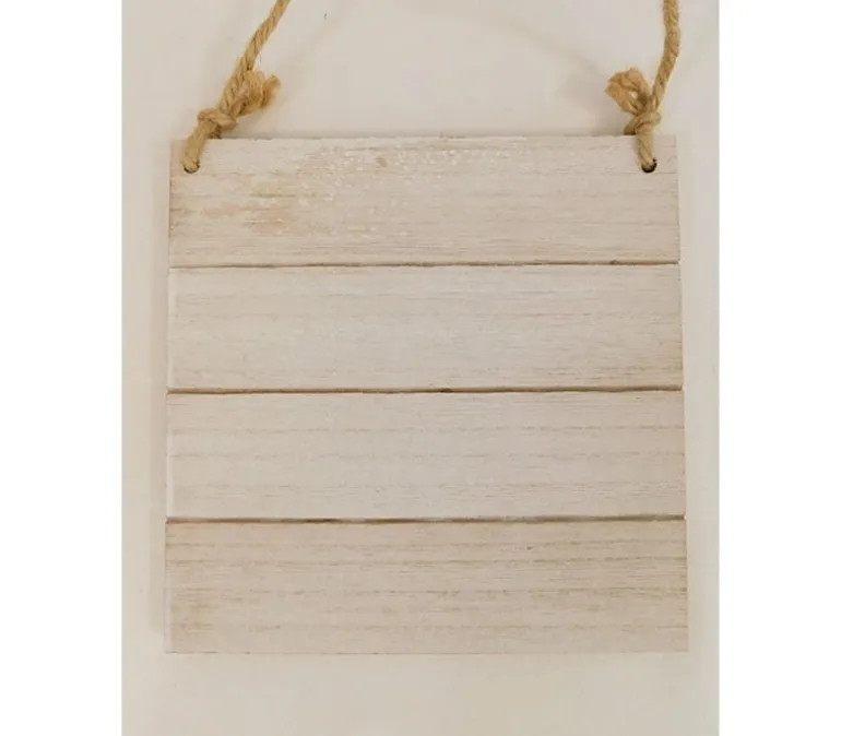 Plaque with Slats and Twine Rope Handle