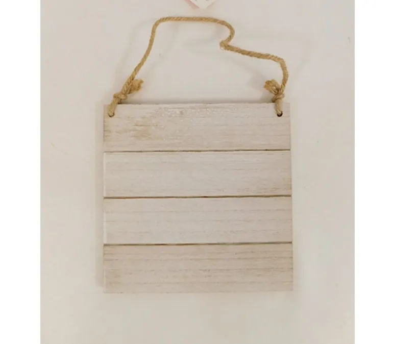 Plaque with Slats and Twine Rope Handle