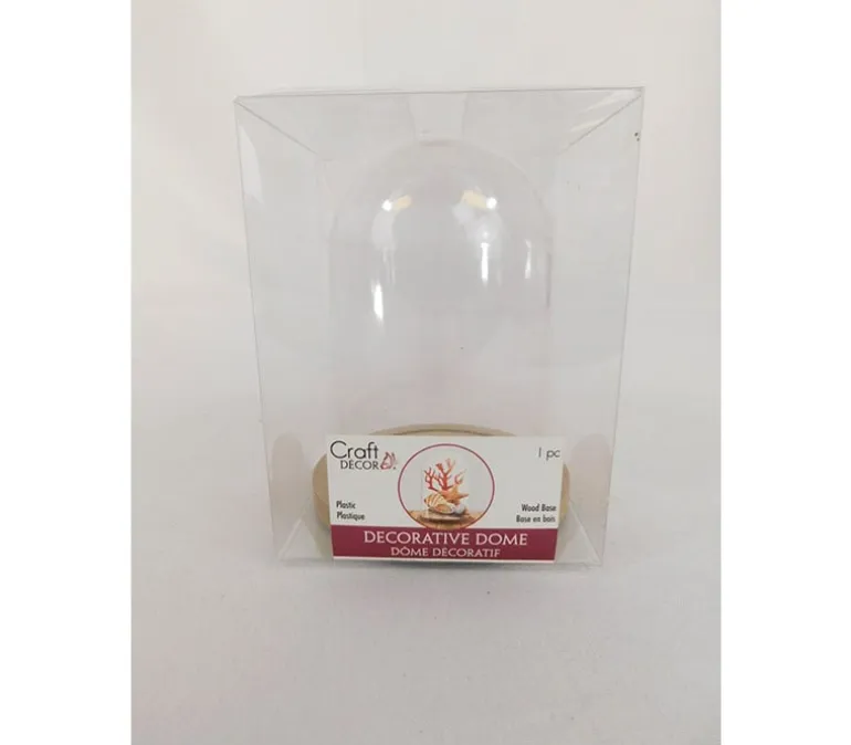 Plastic Dome with Wooden Base