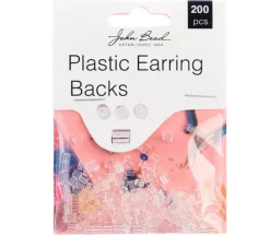 Plastic Earring Backs – Clear 200 Piece