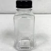 Plastic Jar with Black Lid – 8-ounce