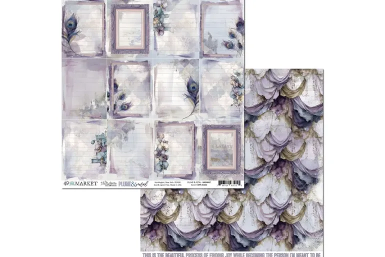 Plume & Petal Double-Sided Cardstock – 12″X12″ – Glow