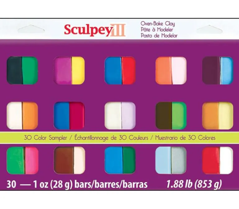 Polyform Sculpey III – Sampler Pack – 30 Piece