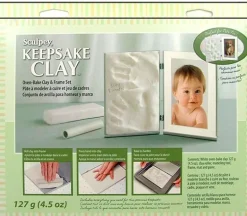 Polyform Sculpey Keepsake Clay Frame Set Double – White