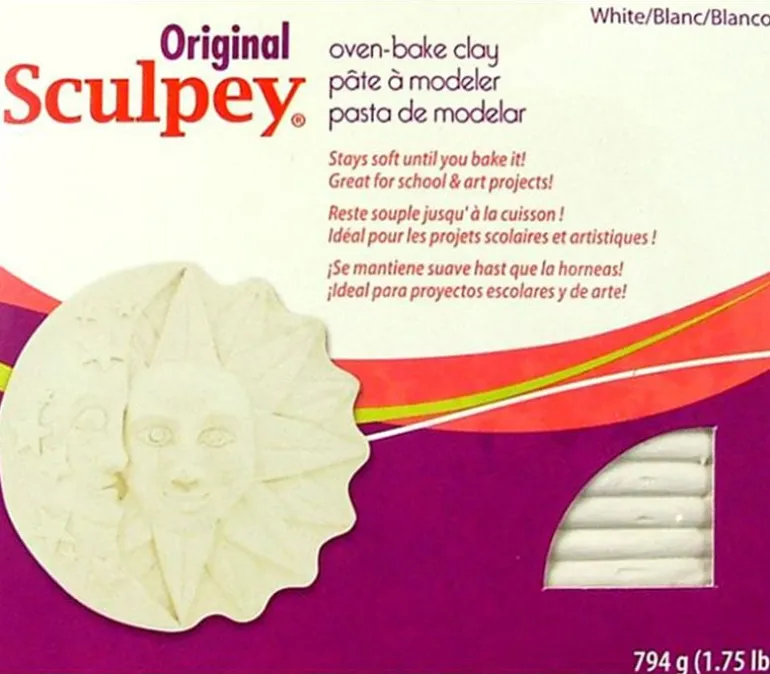 Polyform Sculpey Original Clay – 1-3/4-pounds – White