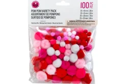 Pom-Poms – 10mm – 100pc. – Pastel Mix