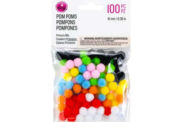 Pom-Poms – 10mm – 100pc. – Pastel Mix