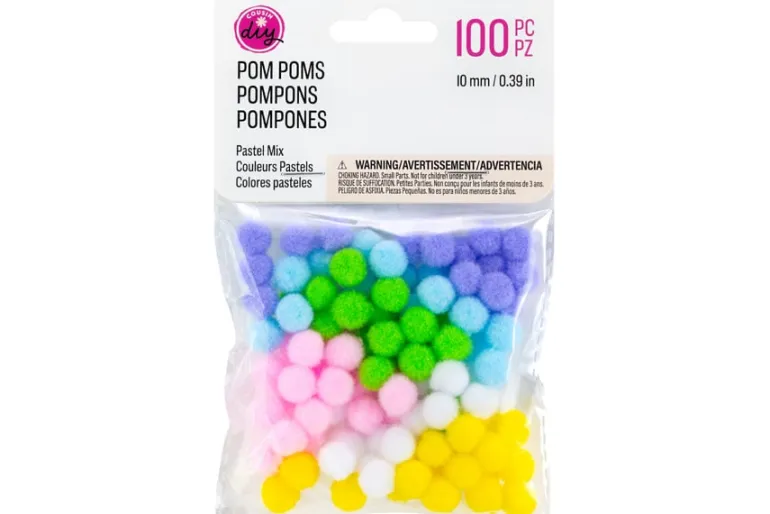 Pom-Poms – 10mm – 100pc. – Pastel Mix