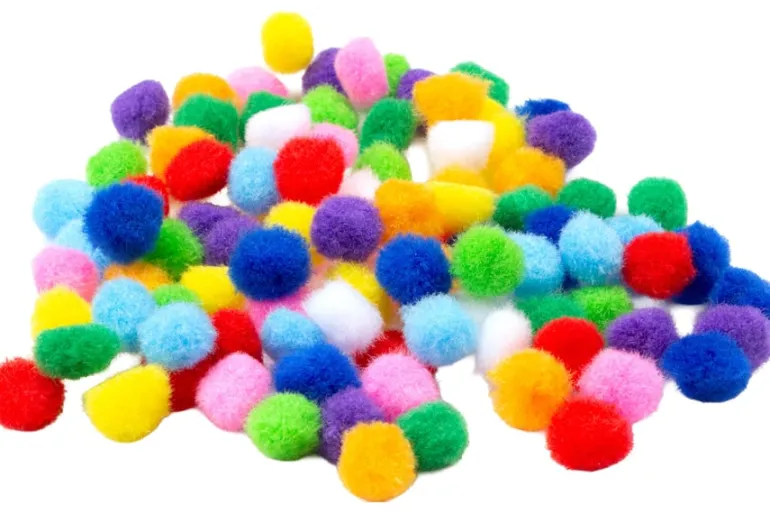 Pom-Poms – 5mm – 40pc. – Red