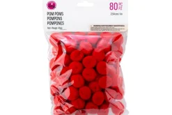 Pom-Poms -10mm – 100pc. – Red