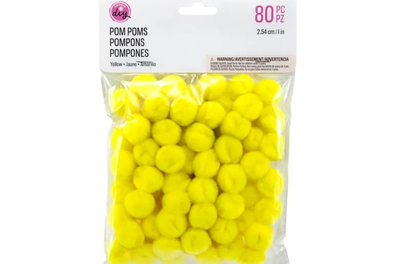 Pom-Poms -10mm – 100pc. – Yellow