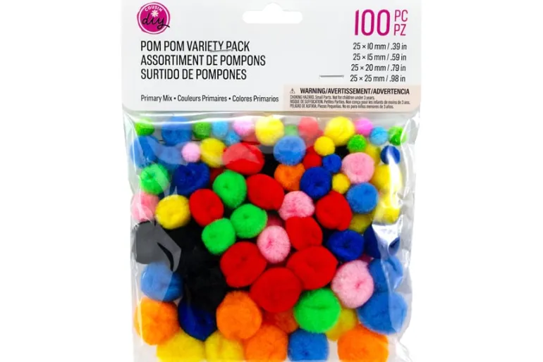 Pom-Poms -10mm – 100pc. – Yellow