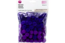 Pom-Poms – .5″ – 100pc. – Brown