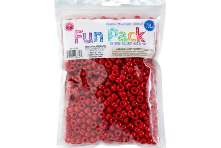 Pony Bead Fun Pack – 500pc. Metallic Gold