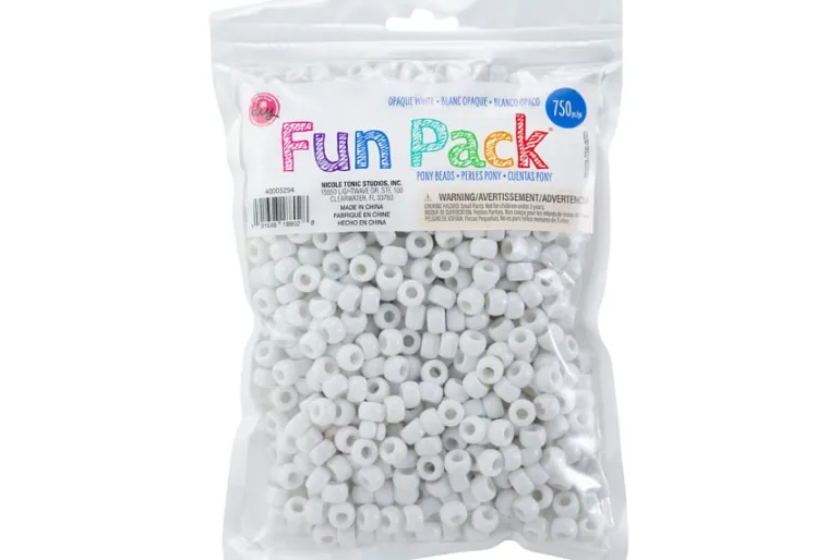 Pony Bead Fun Pack – 500pc. Metallic Gold
