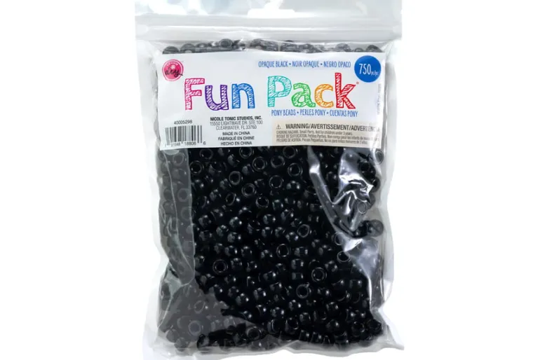 Pony Bead Fun Pack – 500pc. Metallic Gold