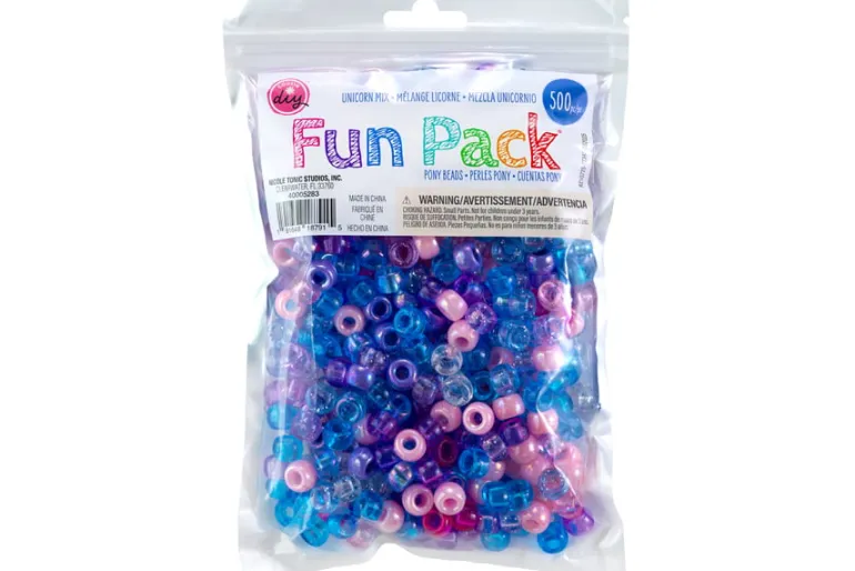 Pony Bead Fun Pack – 750pc. Pastel Mix