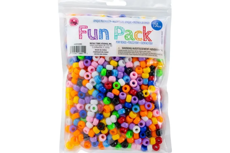Pony Bead Fun Pack – 750pc. Pastel Mix