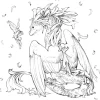 POP Manga Dragon and Other Creatures Coloring Book
