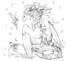 POP Manga Dragon and Other Creatures Coloring Book