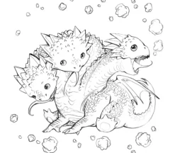 POP Manga Dragon and Other Creatures Coloring Book