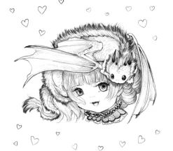 POP Manga Dragon and Other Creatures Coloring Book