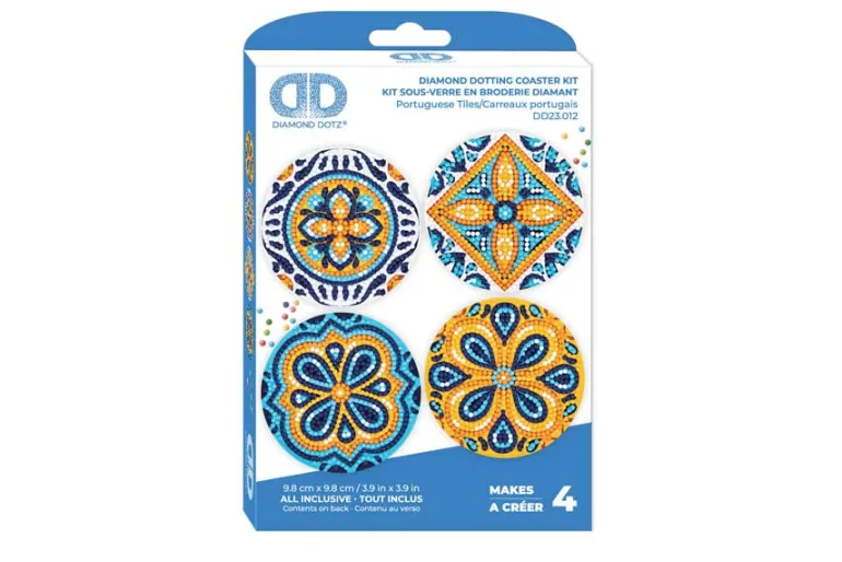 Portugese Coasters Diamond Painting Kit 4pc