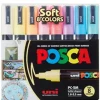 Posca Paint Marker Set – PC-5M Medium Tip – Soft Colors – 8 Piece