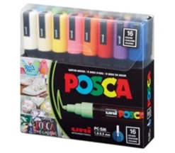 Posca Paint Marker Set – PC-5M Medium Tip – 16 Piece