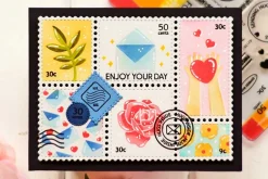 Postage Collage Blocks Die