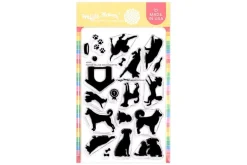 Postage Collage Cat Silhouettes Stamp Set