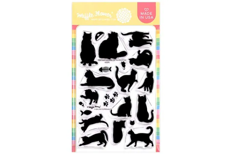 Postage Collage Dog Silhouettes Stamp Set