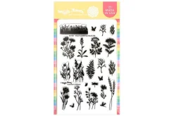 Postage Collage Wildflower Silhouettes Stamp Set