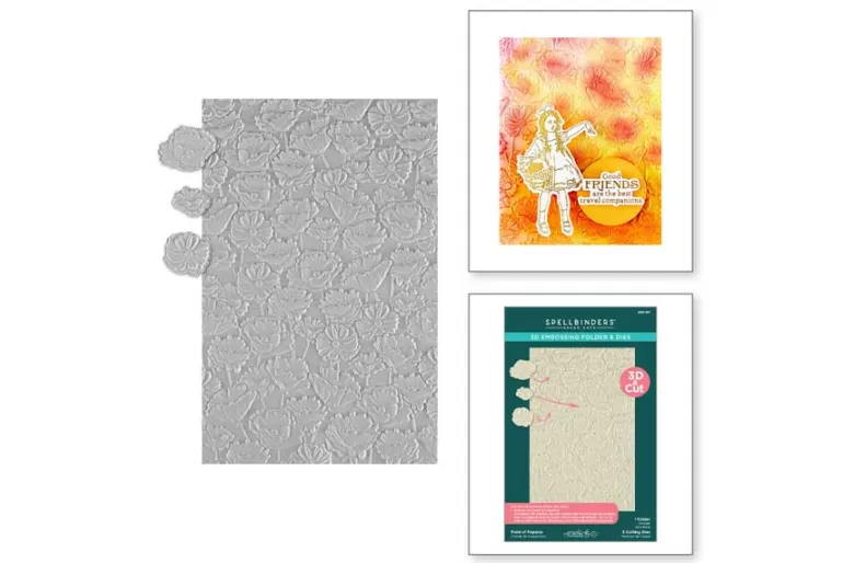 Postage Stamps 3D Emboss & Cut Folder