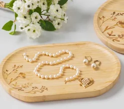 Premium Bamboo Charcuterie Tray with Ramekins and Hidden Knife Drawer