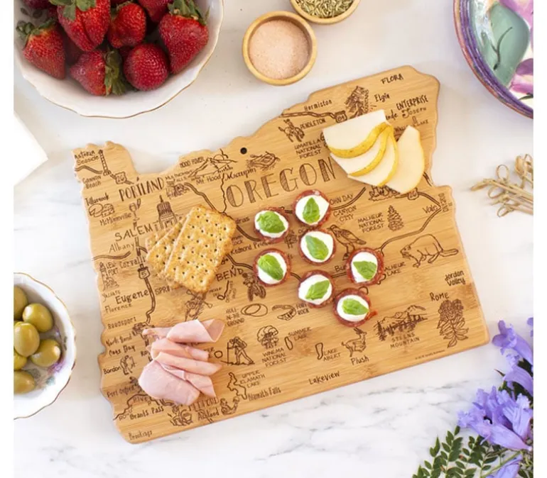 Premium Bamboo Charcuterie Tray with Ramekins and Hidden Knife Drawer