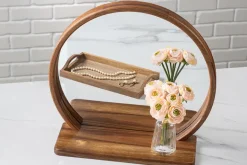 Premium Bamboo Charcuterie Tray with Ramekins and Hidden Knife Drawer