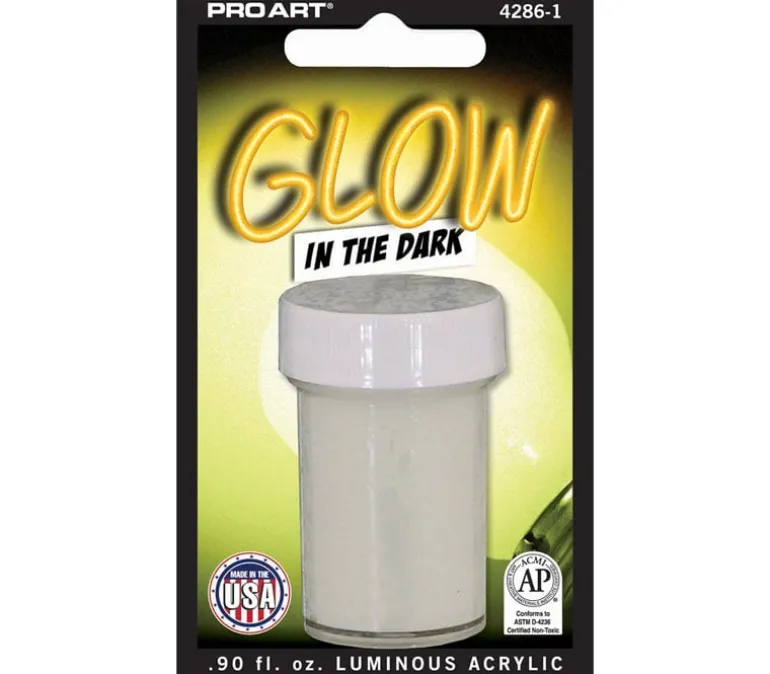 Pro Art Glow In Dark Acrylic Paint – 9-ounce – Luminous