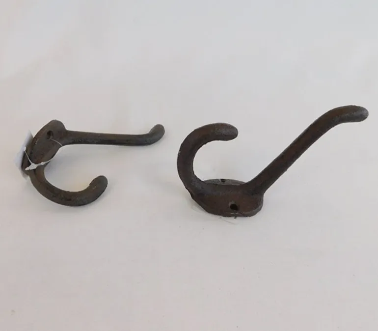 2-Prong Iron Hook – Black Finish