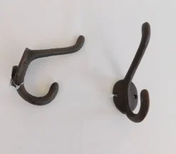 2-Prong Iron Hook – Black Finish
