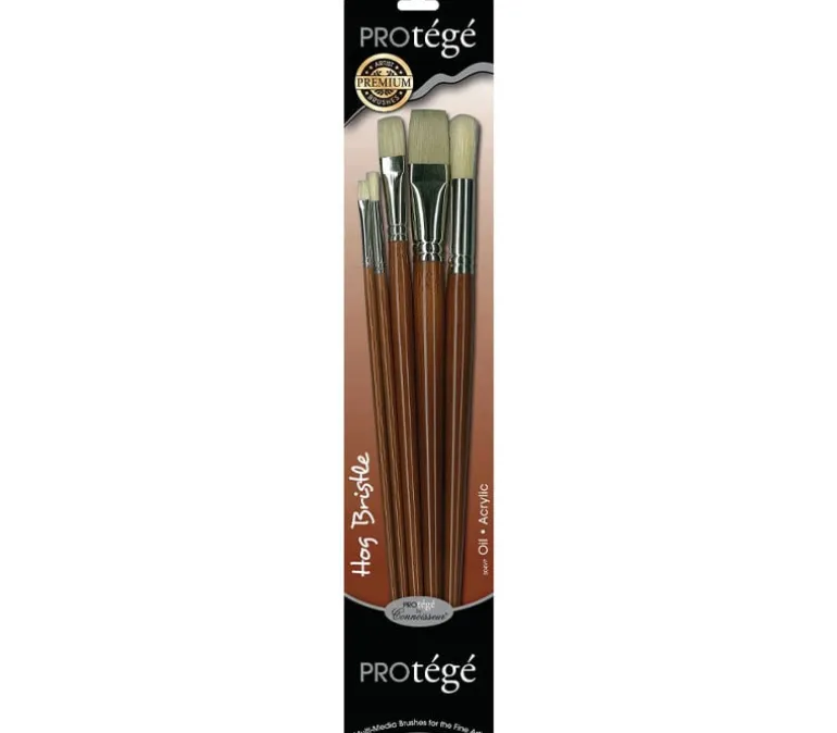 Protege Brush Set – Hog Bristle – Long Handle – 5 Piece