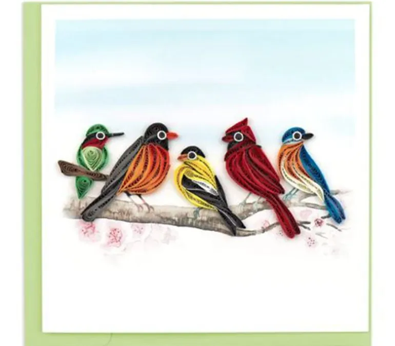 QuillingCard Quilled Greeting Card – Songbirds