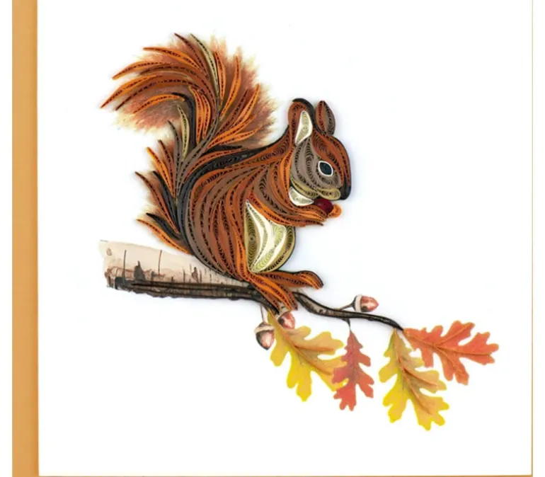 QuillingCard Quilled Greeting Card – Squirrel