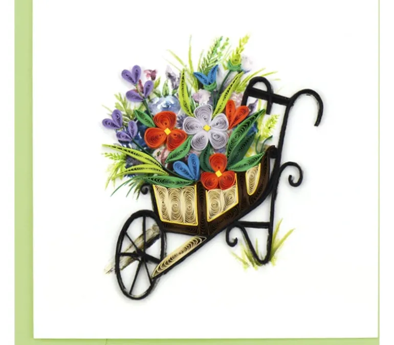 QuillingCard Quilled Greeting Card – Wheelbarrow Garden