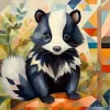 Quiltberry Farm Notecard – Baby Skunk