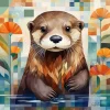 Quiltberry Farm Notecard – Baby Brown Bear