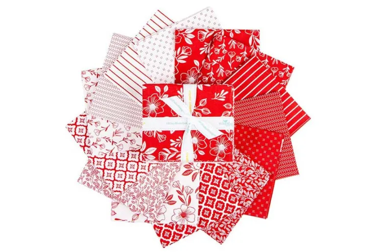 Radiant Ruby Moraccan Tiles Cloud White on Schoolhouse Red