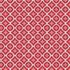 Radiant Ruby Moraccan Tiles Red on Cloud White