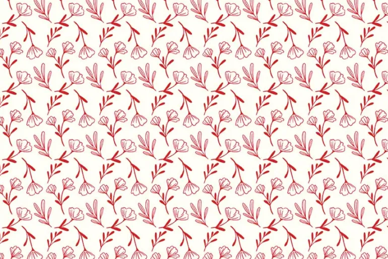 Radiant Ruby Stripe Red on Cloud White