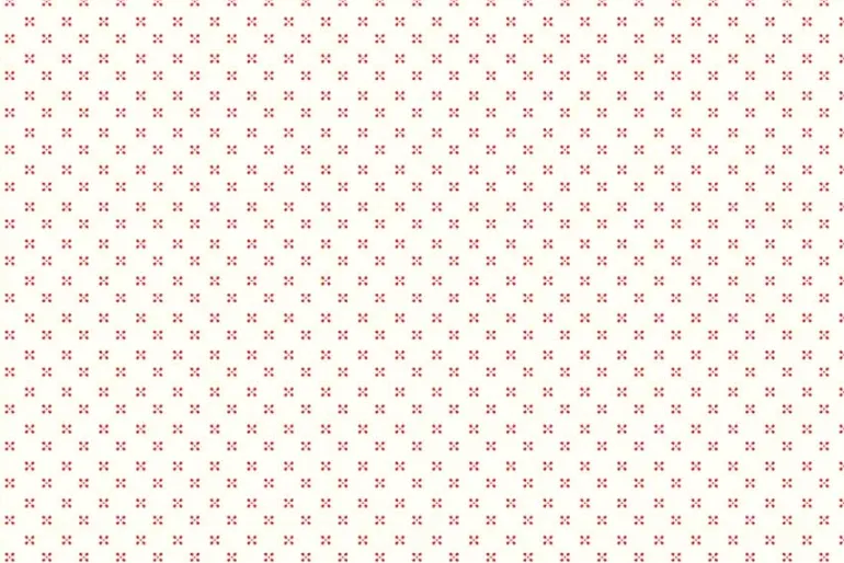Radiant Ruby Stripe Red on Cloud White